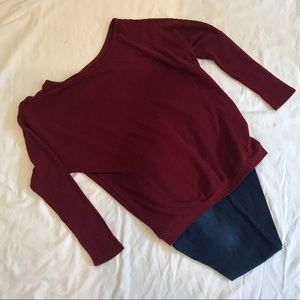 Loose fit Burgundy Sweater Size XL